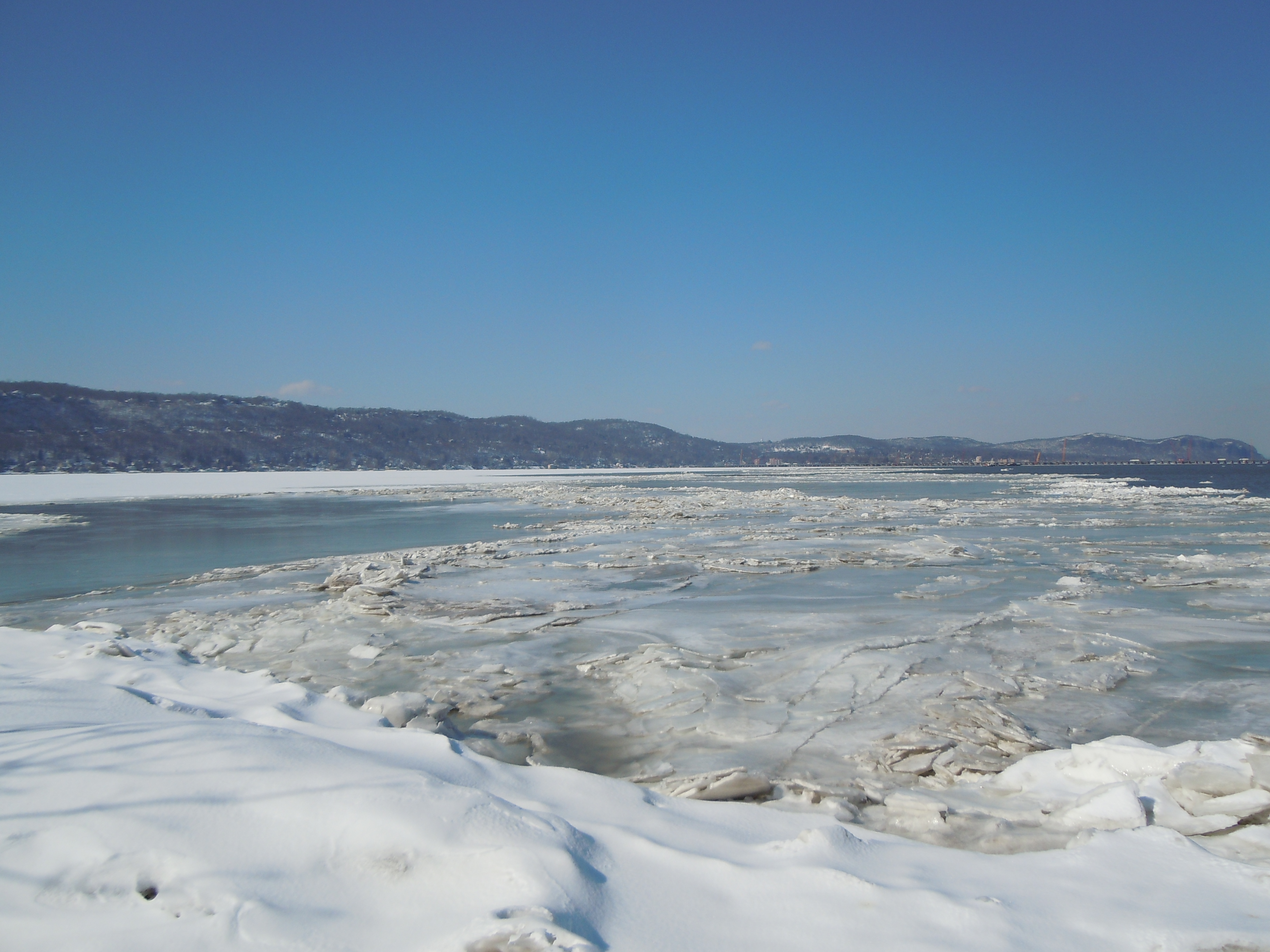 Ice on the Hudson at Piermont, NY